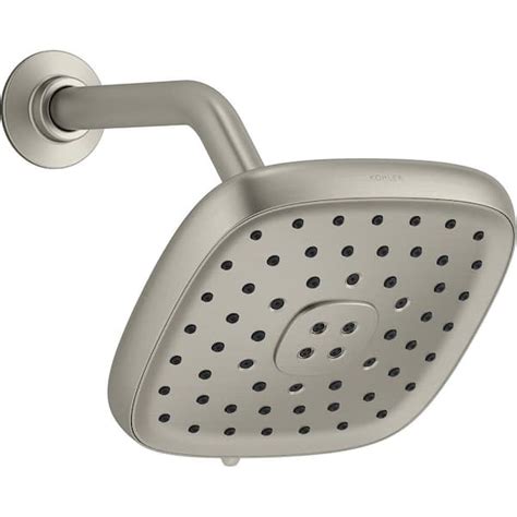 Kohler Fordra 3 Spray Patterns 6817 In Wall Mount Fixed Shower Head In Vibrant Brushed Nickel