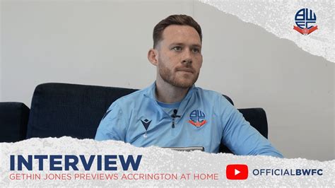 GETHIN JONES Defender Previews Accrington Stanley At Home YouTube