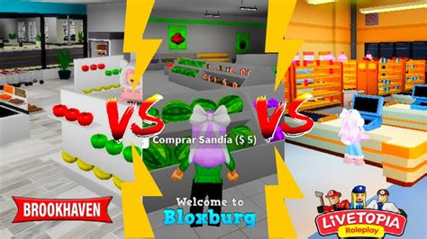 Brookhaven Vs Bloxburg Vs Livetopia ¿cuál Es El Mejor Supermercado De