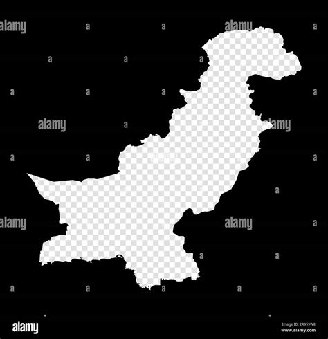 Stencil map of Pakistan. Simple and minimal transparent map of Pakistan ...