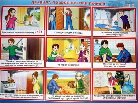Плакат. Правила поведения при пожаре. 59х44, картон - Межрегиональный ...
