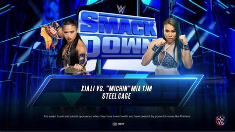 Wwe K Steel Cage Xia Li Vs Michin Mia Yim Youtube