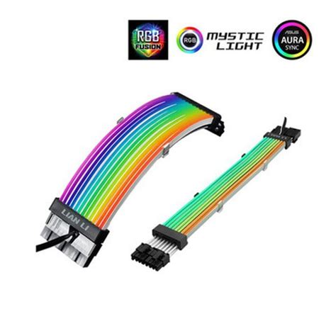 Lian Li Strimer Plus RGB PSU Cable Black 24 Pin Strimmer Lian Li 8