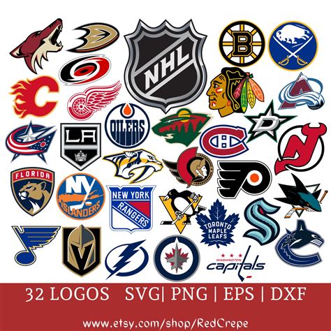 NHL Svg 32 NHL Logos Svg NHL teams logo svg Bundle | Etsy