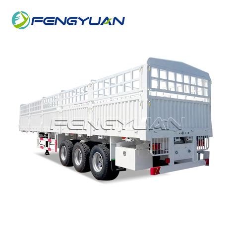 3 Axle 13m Side Wall Dropside Platform Fence Semi Trailer With Sidewall