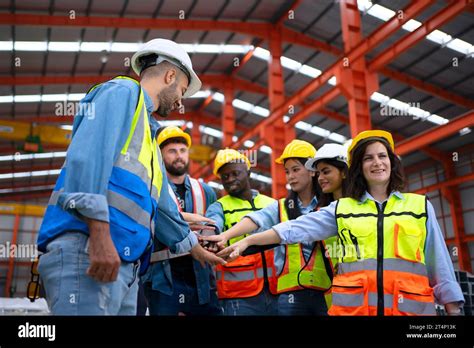 Blue Collar Worker Work At Metal Sheet Factory Blue Collar Worker And