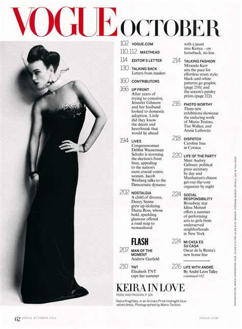 Keira Knightley - Vogue US October 2012 | Just FAB Celebs