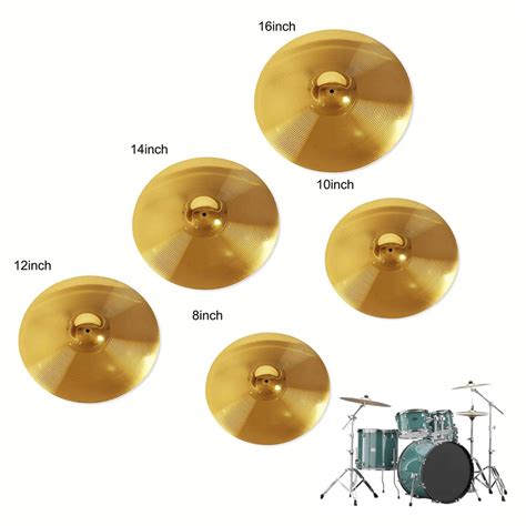 8 10 12 14 16 Inch Drum Brass Cymbals Percussion Splash Crash Hi Hat