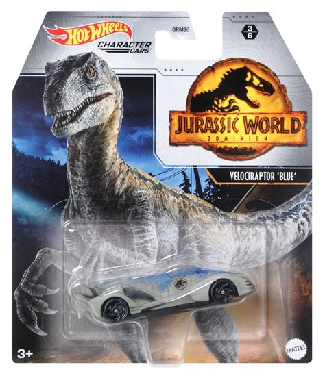 Mattel Hot Wheels Jurassic World Character Cars Velociraptor Blue Ct Shipt