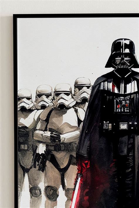 Star Wars Darth Vader Watercolor Painting Star Wars Digital Print Darth