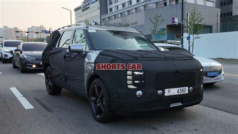 Hyundai Palisade Spied With Production Lights Korean Car Blog