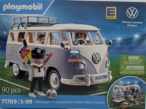 VW T1 Playmobil Campingbus grau Edeka Edition Fußball Party 2024