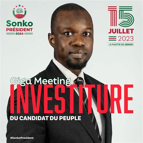 Investiture président Ousmane SONKO - PASTEF - Election présidentielle ...