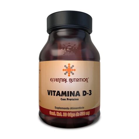 Suplemento Alimenticio Essential Nutrition Vitamina D 3 Colecalciferol