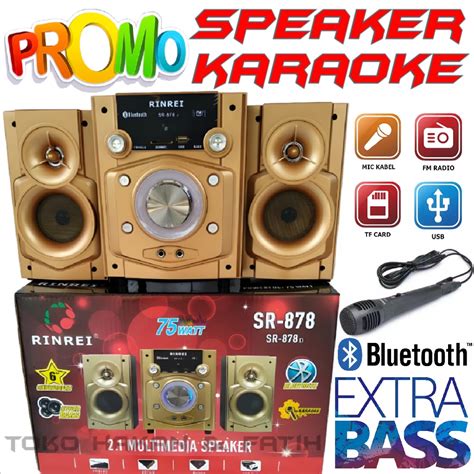 Jual Rinrei Sr D Speaker Aktif Subwoofer Bass Booster Bluetooth