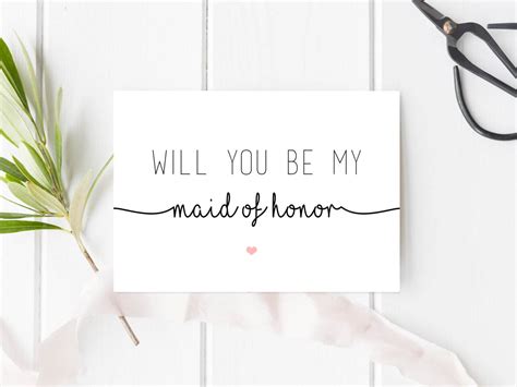 Printable Will You Be My Maid Of Honor