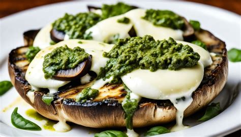 Pesto Mozzarella Stuffed Portobellos Recipe