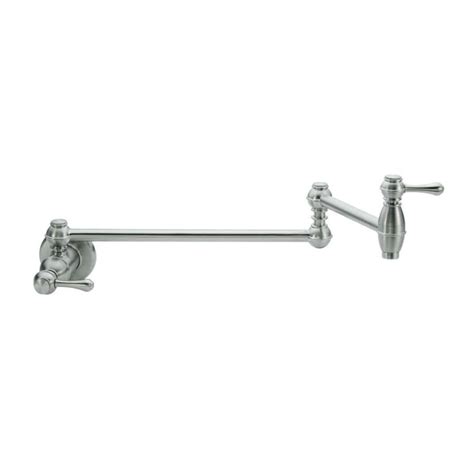 Shop Danze Opulence Stainless Steel 2 Handle Pot Filler Wall Mount Kitchen Faucet At