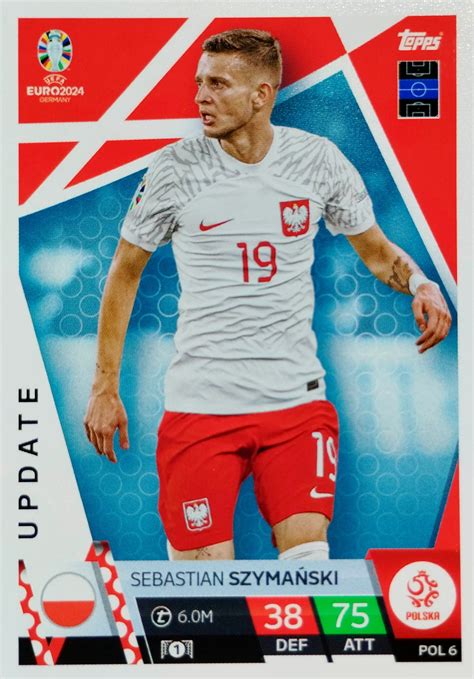 EURO 2024 TOPPS MATCH ATTAX UPDATE POL 6 SEBASTIAN SZYMAŃSKI POLSKA