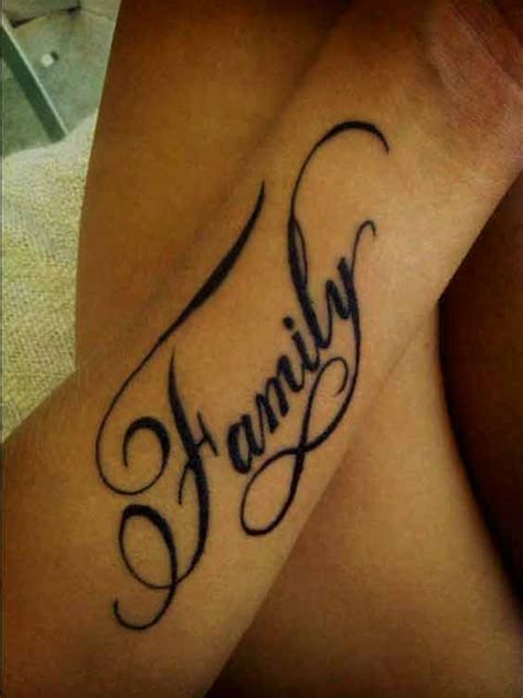 Family Cursive Tattoo - werohmedia