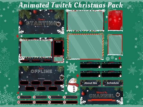 Animated Christmas Overlay Twitch Package, Twitch Christmas Lights, Camera Streaming Background ...