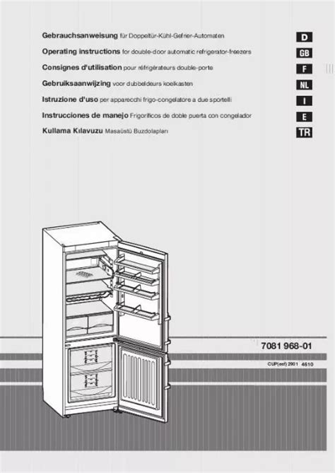 Notice réfrigérateur congélateur LIEBHERR CUP 2901 Trouver une solution