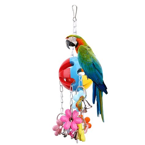 Cage Oiseaux Color S Jouet Suspendu Avec Cloches Jouets Pour