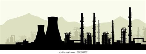 Vektor Stok Industry Silhouette Tanpa Royalti Shutterstock