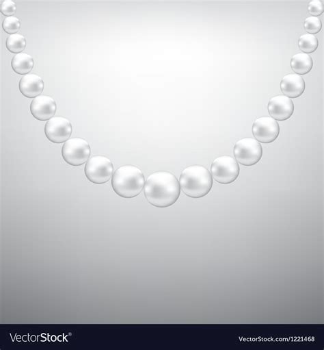 Pearl Necklace Royalty Free Vector Image Vectorstock