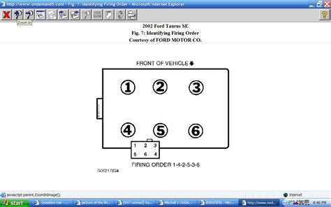 Picture Of The Firing Order And Location Of Spark Plug Wires