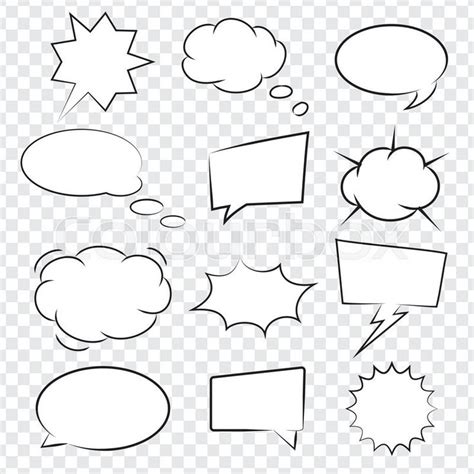 Collection Of Comic Book Speech Bubbles Vector Illustration