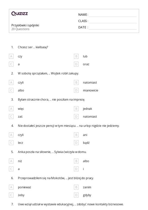 Ponad 50 Przysłówki arkuszy roboczych dla Klasa 4 w Quizizz Darmowe i