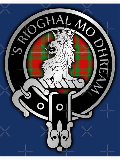 Clan Macgregor Crest And Tartan Poster For Sale By Taylors8 Redbubble