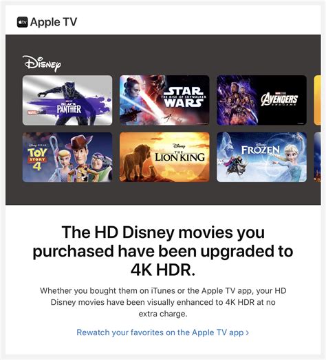 I Android Eu Apple Upgrading ITunes Disney Movie Purchases To 4K HDR