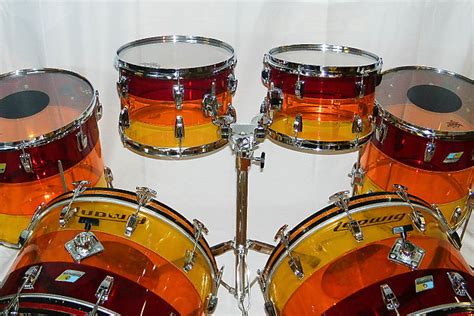 1970s Double Bass Ludwig 6 Piece Vistalite Drum Set Reverb Canada