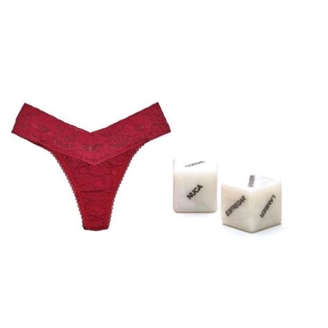 Presente Feminino Lingerie Calcinha Fio Dental Renda Par De Dados