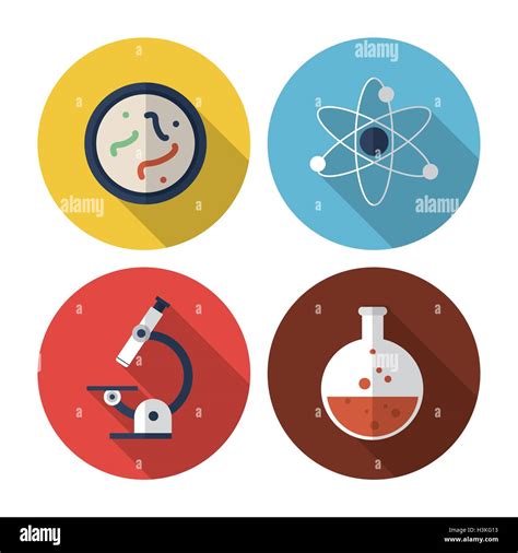 Biology Design Lab Icon Flat Illustration Vector Stock Vector Image