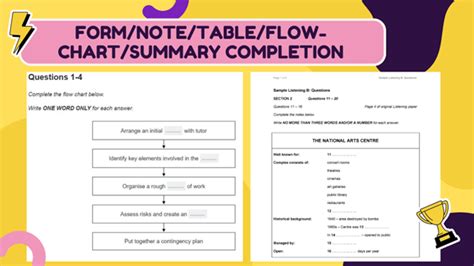 Cách làm dạng bài Form Note Table Flowchart Sumary Completion trong