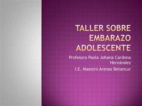 Embarazo Adolescente Ppt