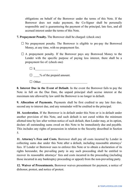 Texas Promissory Note Template Fill Out Sign Online And Download Pdf Templateroller