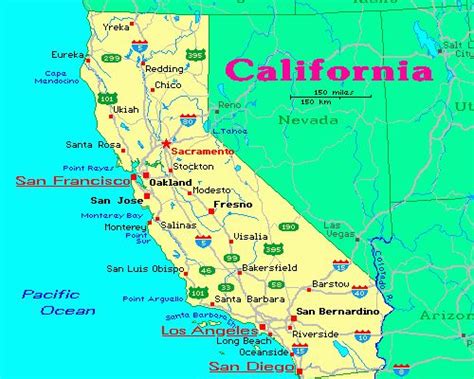 West Coast Map California Daron Philippa