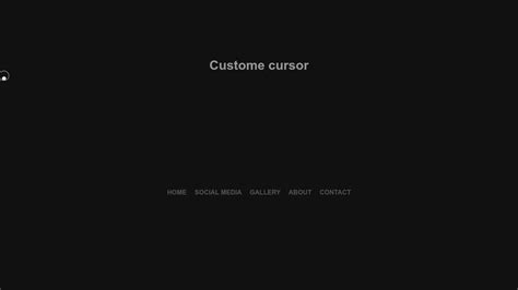 Custom Cursor And Menu Css Js