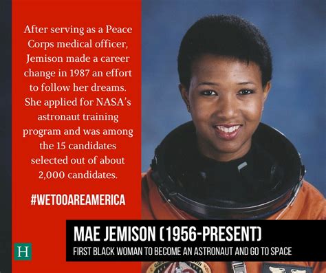 Today For Blackhistorymonth We Celebrate Mae Jemison The First Black