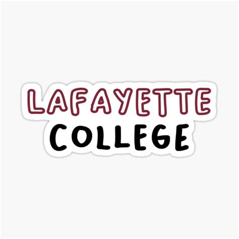 Lafayette College Sticker For Sale By Lailaamira Redbubble