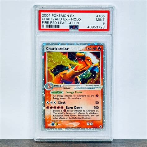 Charizard EX Holo Fire Red Leaf Green 105 112 Graded Card PSA 9