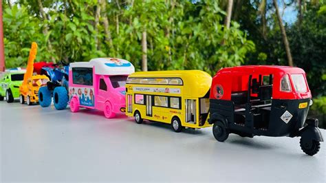 Satisfying Toy CNG Auto Rickshaw Double Decker Bus Ice Cream Car