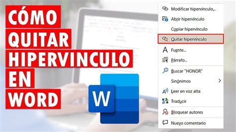 C Mo Quitar Hiperv Nculo En Word Youtube