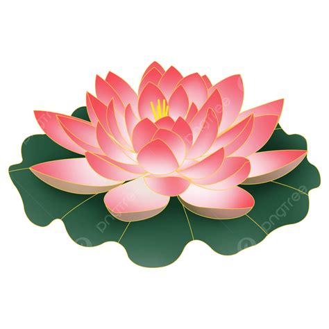 Lotus Hd Transparent, Original Hand Painted Vector Chinese Style Pink ...