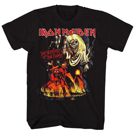 Iron Maiden T Shirt Number Of The Beast Album Art Iron Maiden Shirt