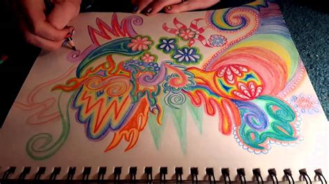 Abstract Colored Pencil Drawings